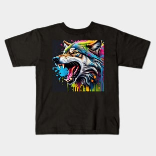 Colorful Wolf Kids T-Shirt